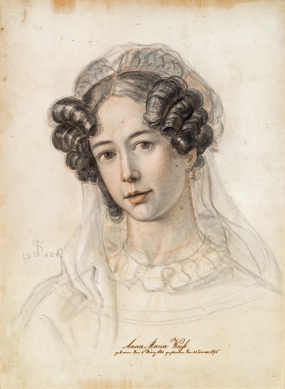 Portræt af Anna Maria Weiss af Julius Schnorr von Carolsfeld