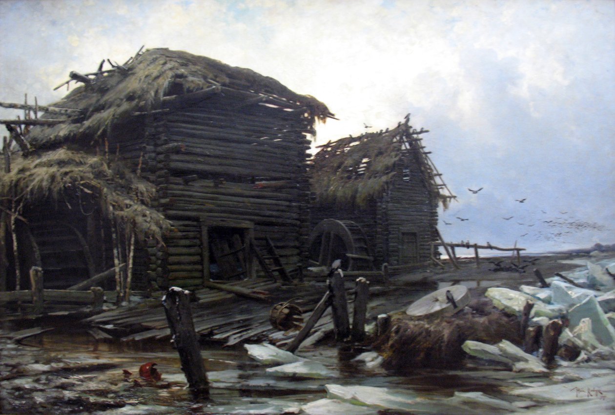 forladt mølle tysk: forladte møller: n af Julius Sergius von Klever