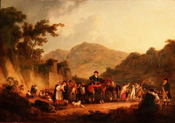 Åbningen af en mine, Eskdale af Julius Caesar Ibbetson