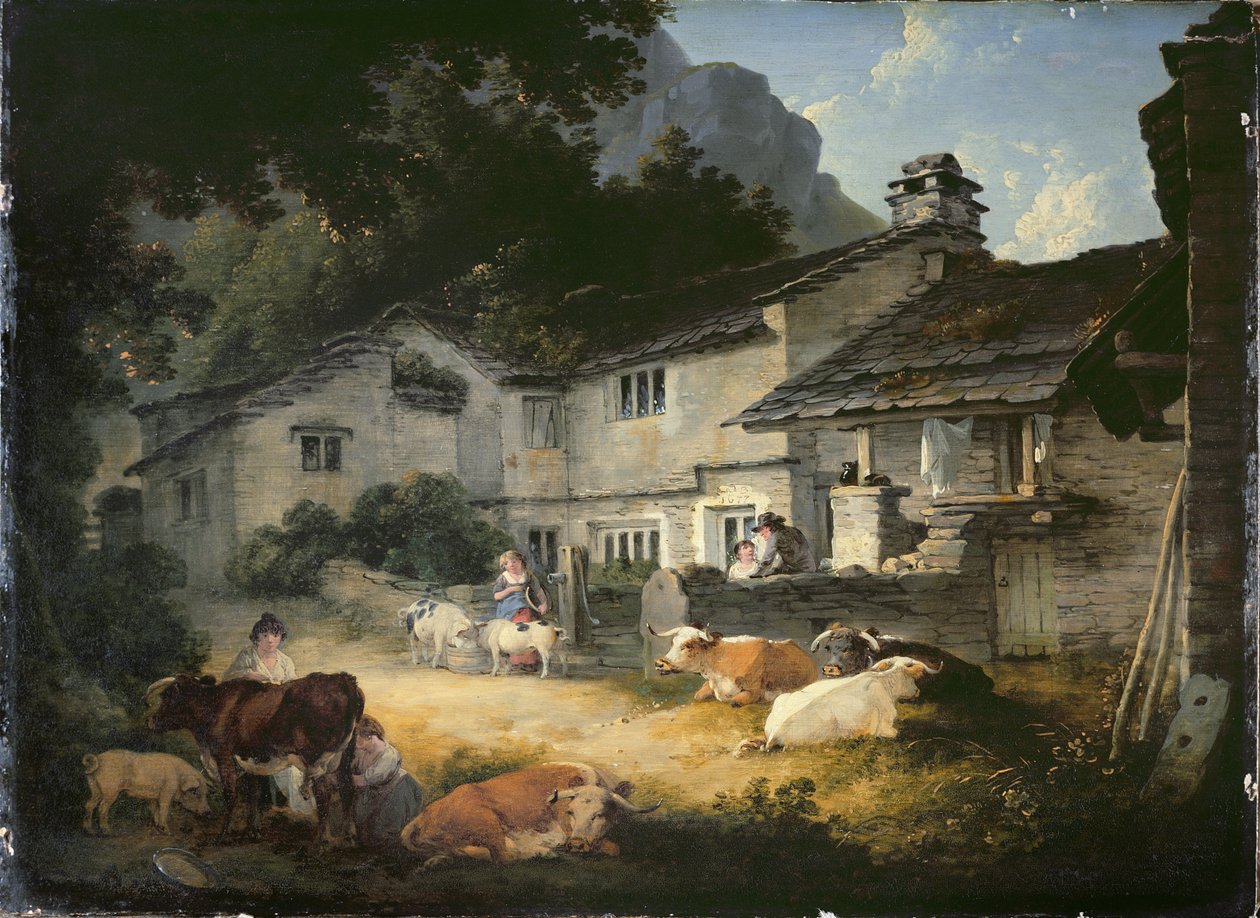 Malerens hjem, Ambleside af Julius Caesar Ibbetson