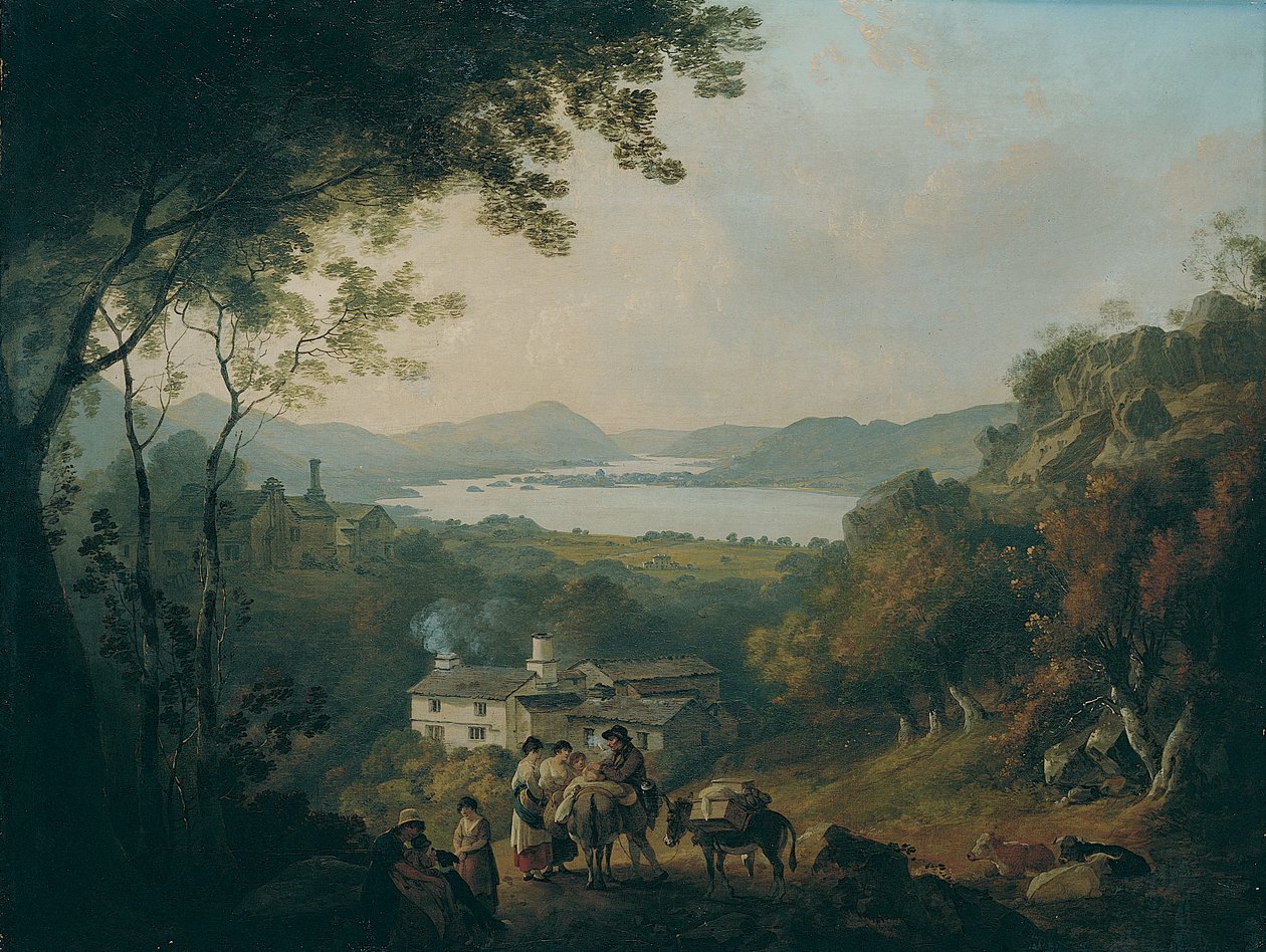 Windermere fra Troutbeck af Julius Caesar Ibbetson