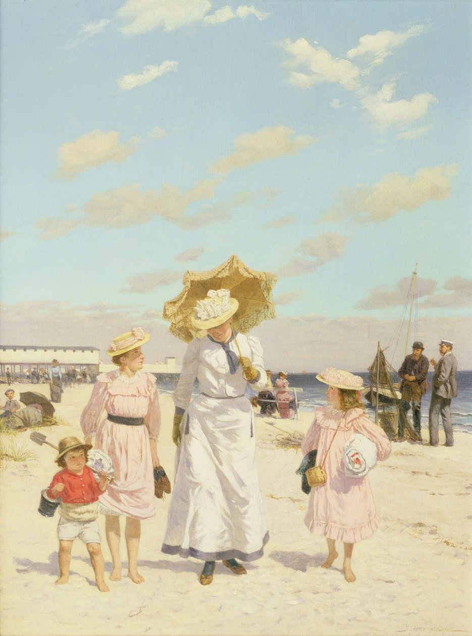 On the Sands, ca. 1900 (olie på lærred) af Julius Ehrentraut