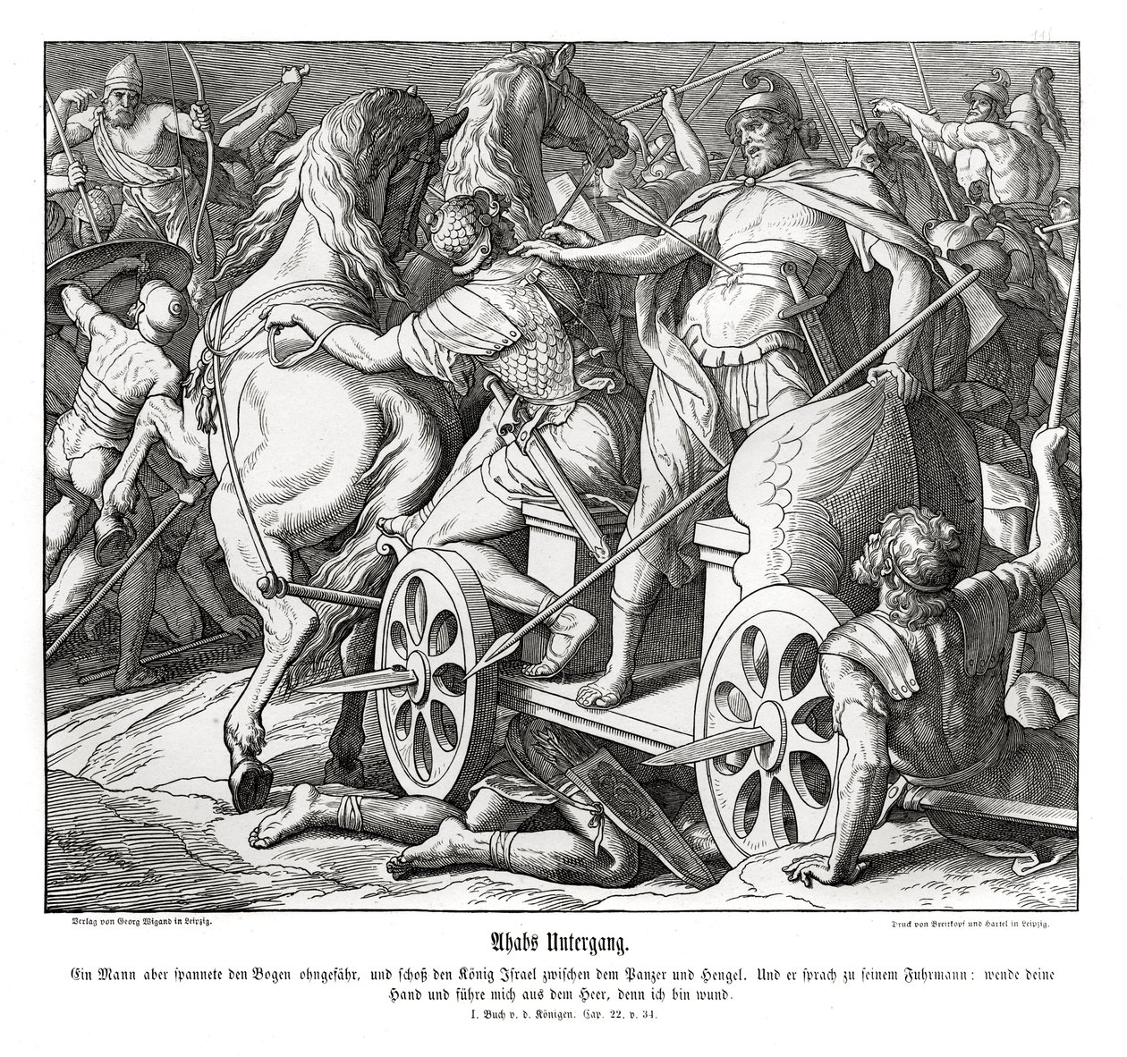 Akabs fald af Julius Schnorr von Carolsfeld