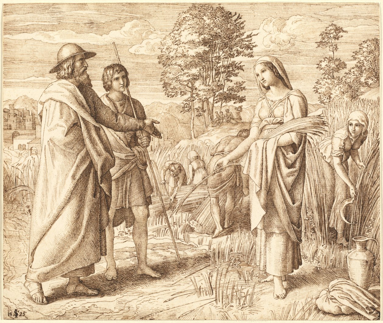 Ruth og Boas af Julius Schnorr von Carolsfeld