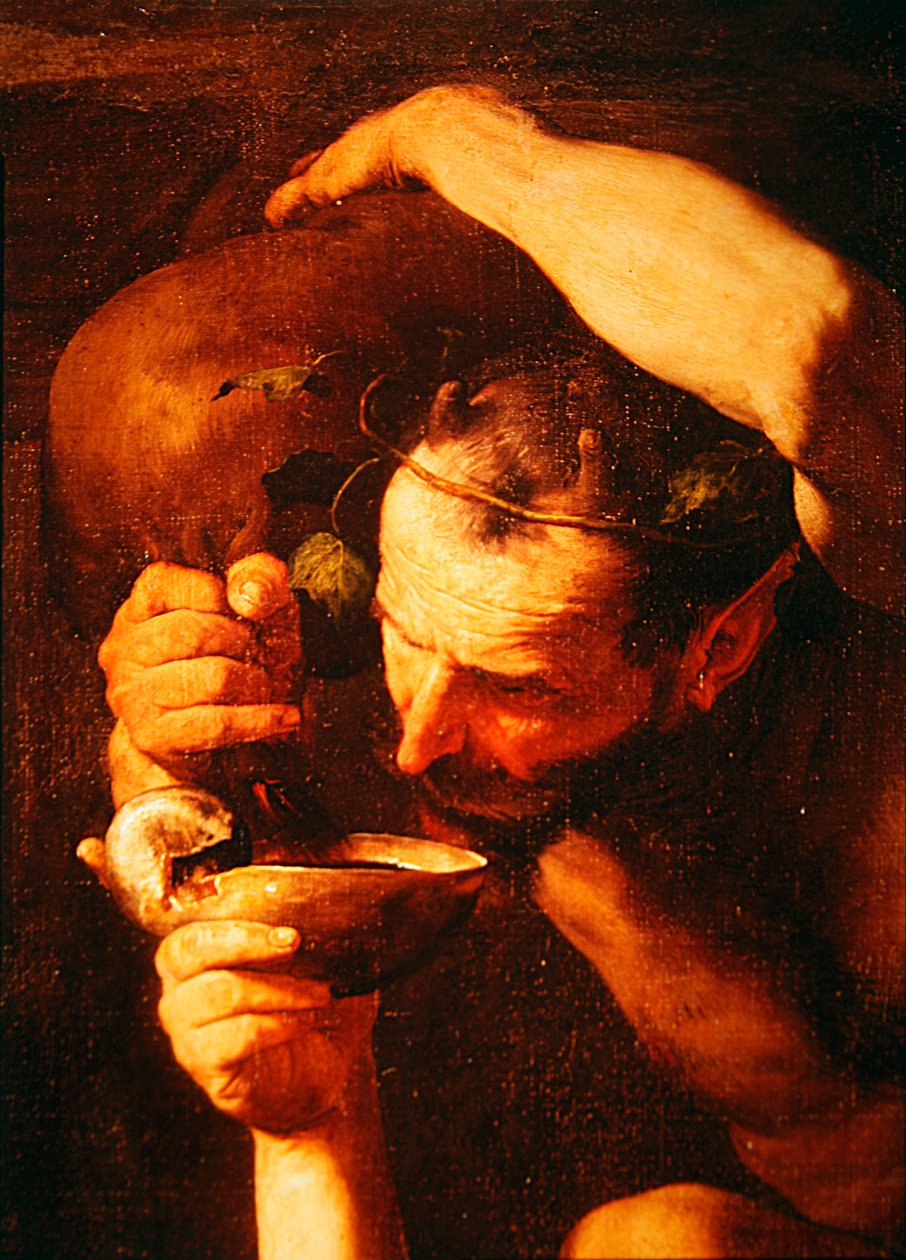 Detalje af Drunken Silenus, 1626 (detalje af 434193) af Jusepe de Ribera