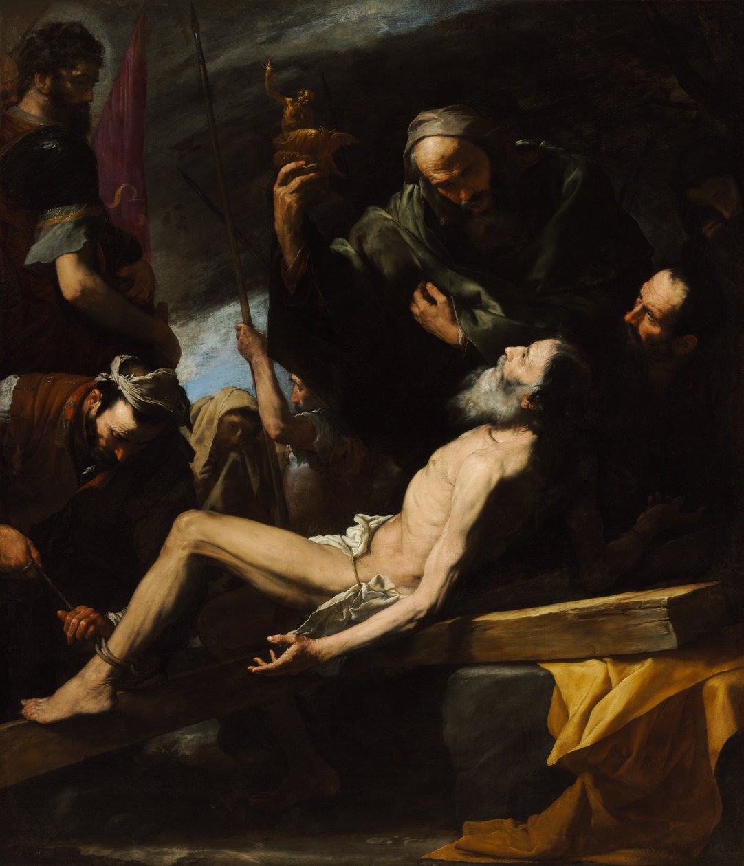 Martyrdom af Sankt Andreas (Budapest Museum of Fine Arts, 1628. Olie på lærred, 209 x 183 cm) .jpg af Jusepe de Ribera