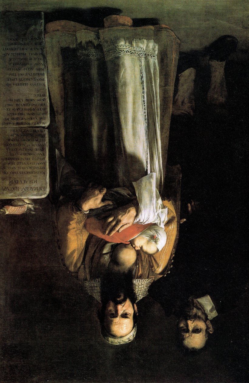 Magdalena Ventura med sin mand og søn af Jusepe de Ribera