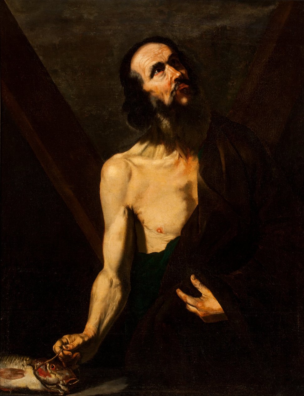Saint Andrew (olie på lærred) af Jusepe de (attr.to) Ribera