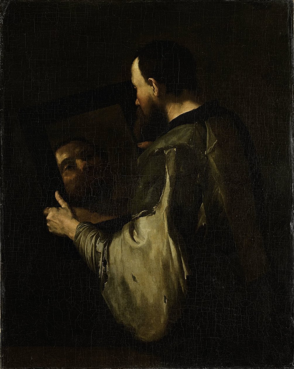Filosof med spejl af Jusepe de Ribera (copy after)