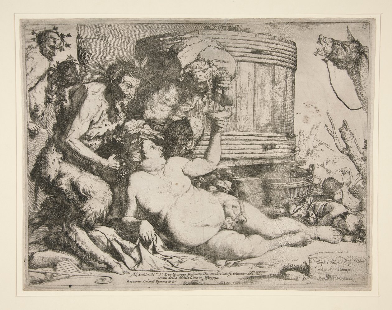 Bacchanal (Drunken Silenus) af Jusepe de Ribera