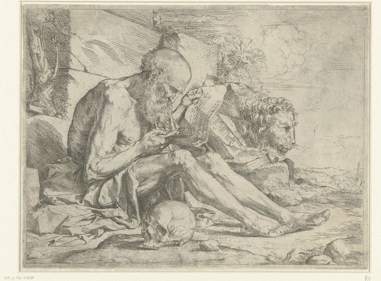 Sankt Hieronymus læser af Jusepe de Ribera