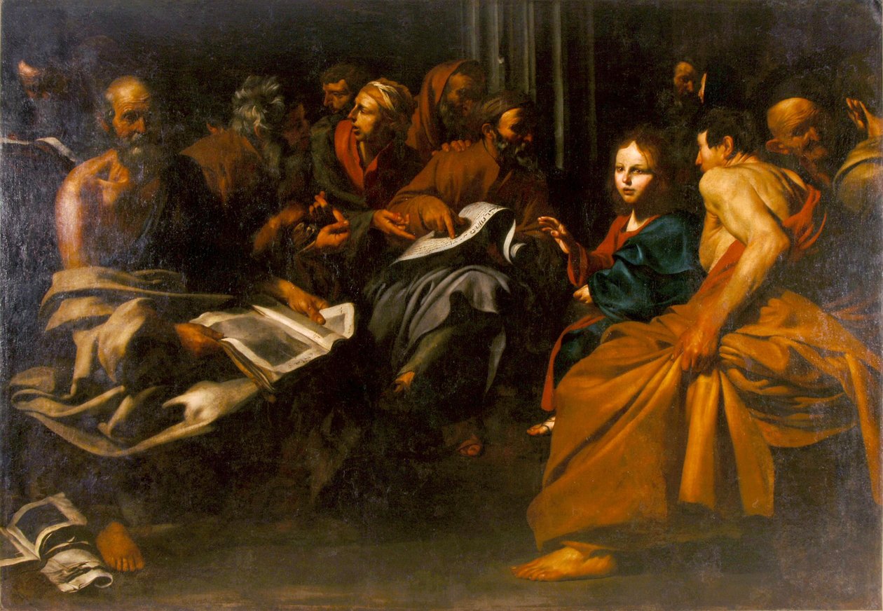 Jesus blandt lægerne af Jusepe de Ribera