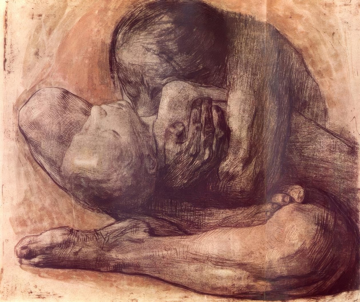 Kvinde med et dødt barn af Käthe Kollwitz