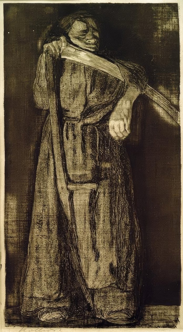 Kvinde med lie af Käthe Kollwitz