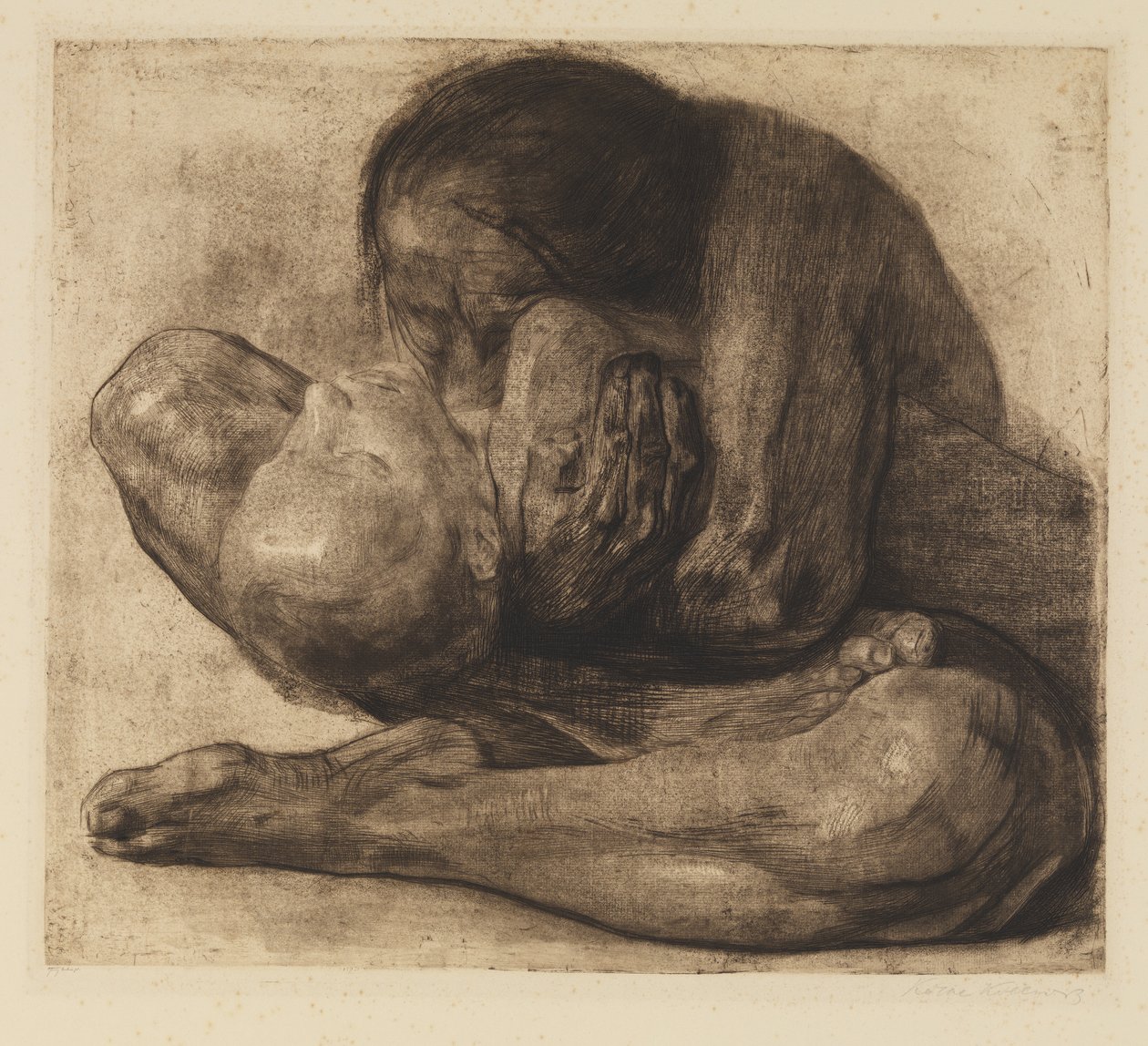 kvinde med dødt barn af Käthe Kollwitz
