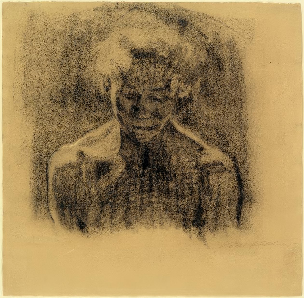 K. Kollwitz, halvnøgen kvinde af Käthe Kollwitz