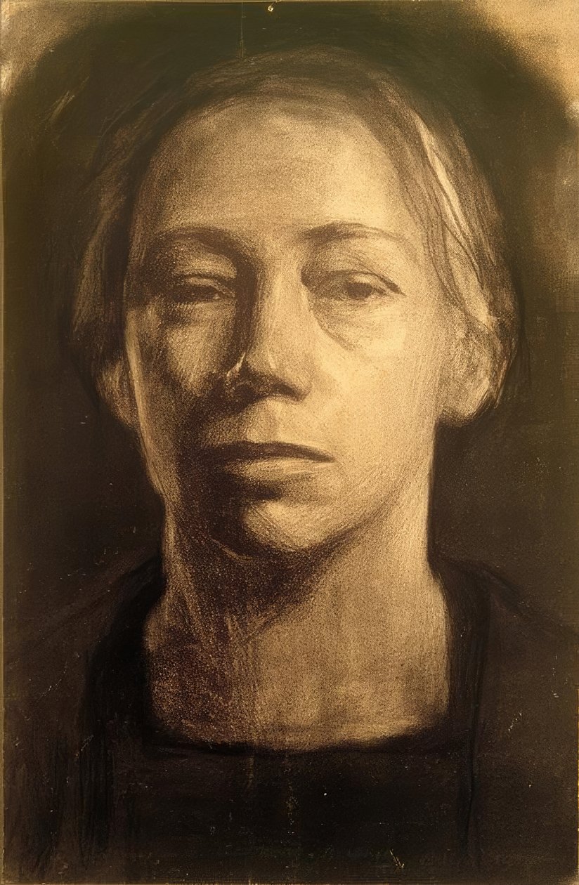 Käthe Kollwitz, selvportræt 1904 af Käthe Kollwitz