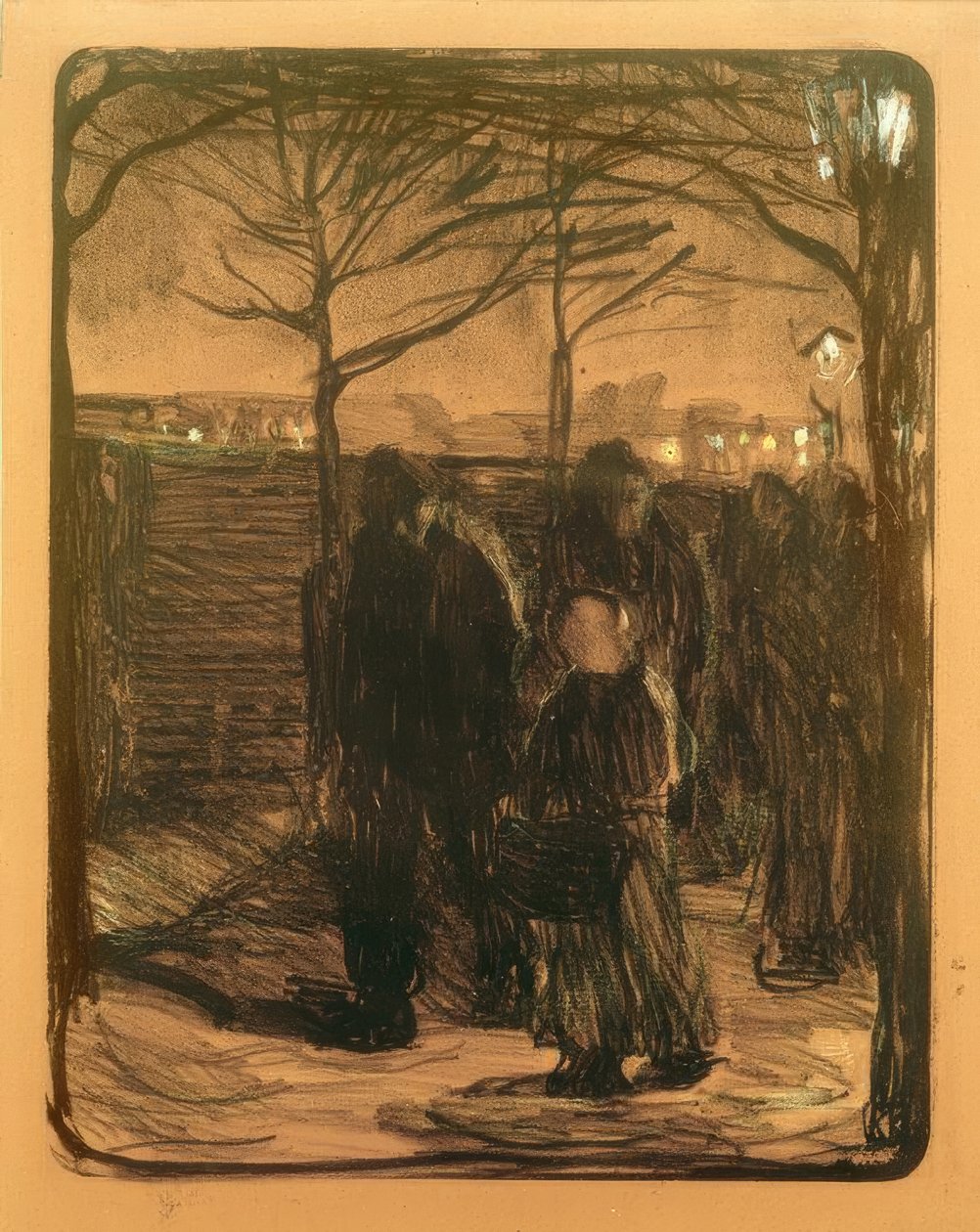 Käthe Kollwitz, forstad / 1901 af Käthe Kollwitz