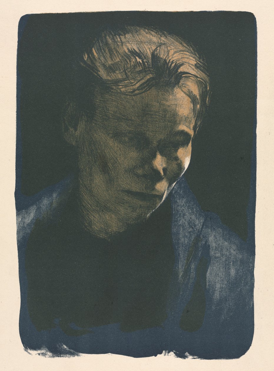 Arbejder kvinde med blåt sjal af Käthe Kollwitz