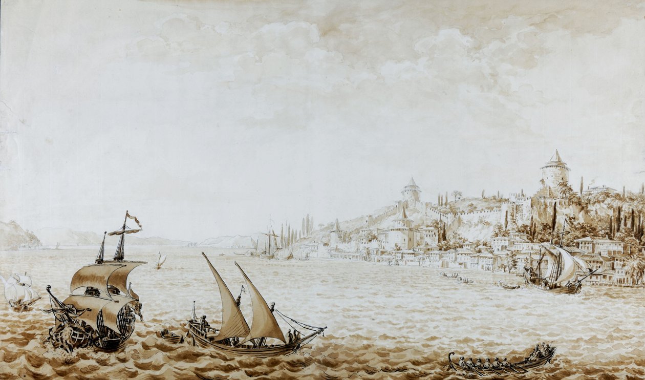 Udsigt over Rumeli Hisari, 1777 af Kamsetzer