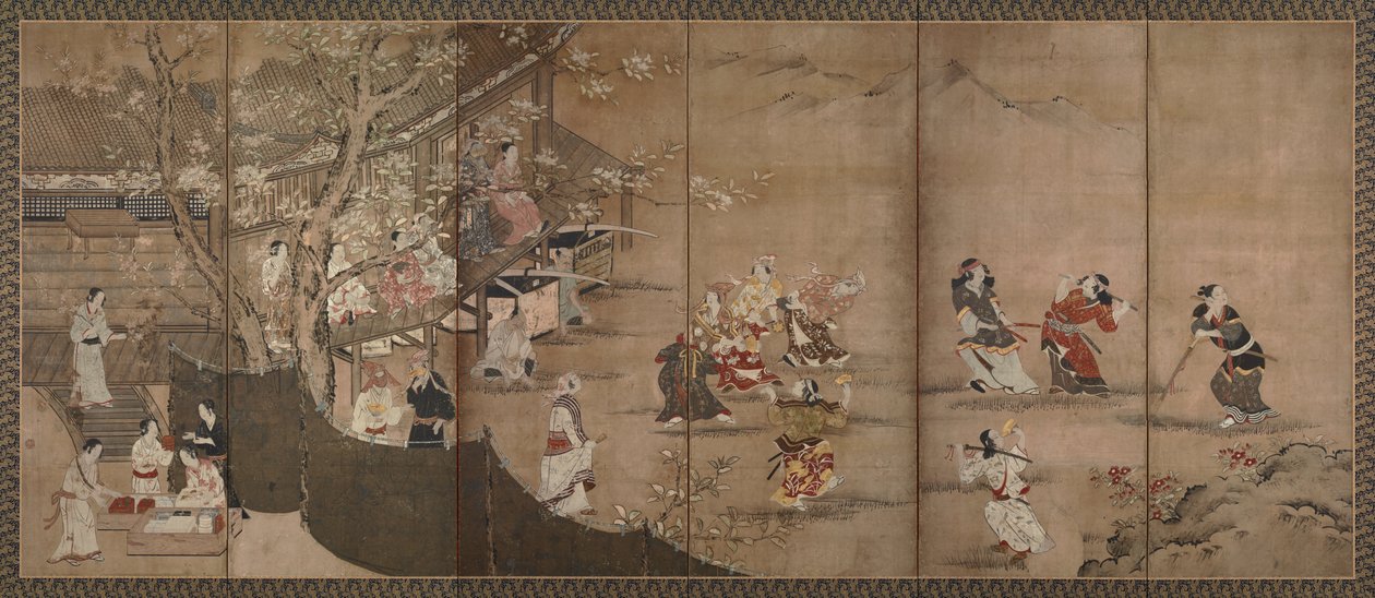 Glædelighed under kirsebærblomstringen af Kano Naganobu