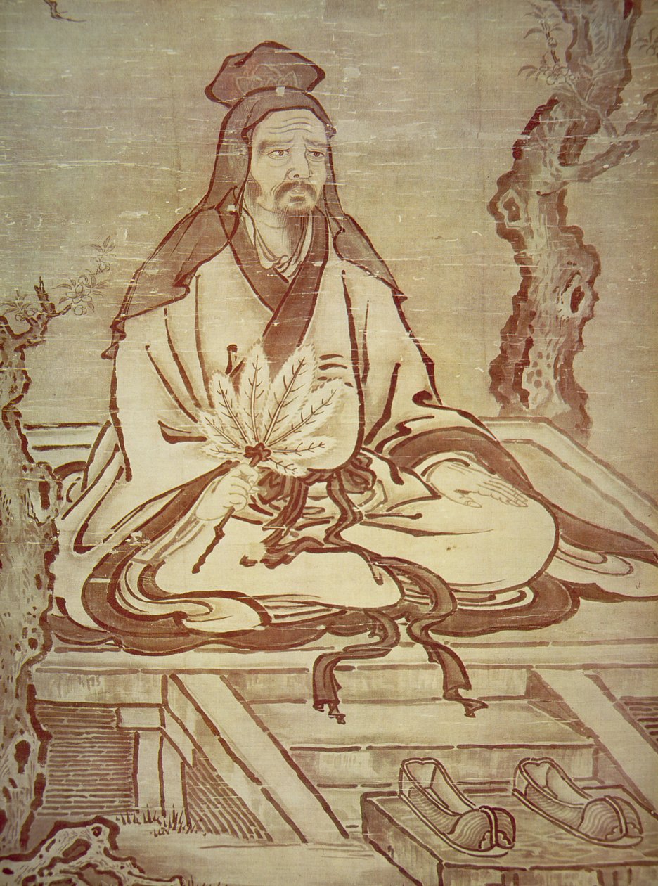 Confucius (blæk på papir) af Kano Tanyu