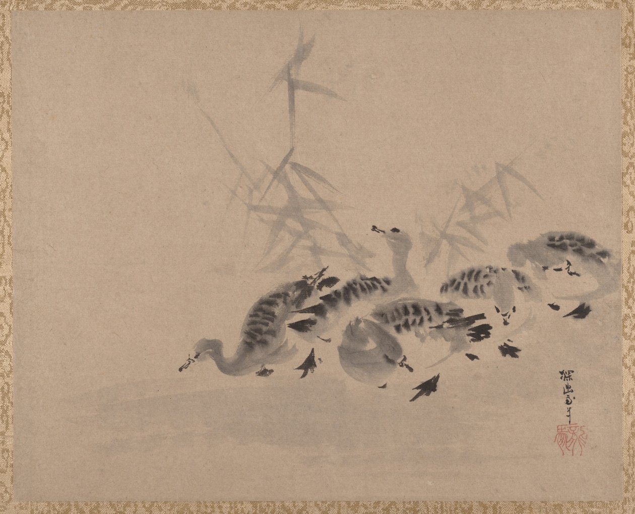 Ænder og rør, ca. 1650. af Kanō Tan’yū
