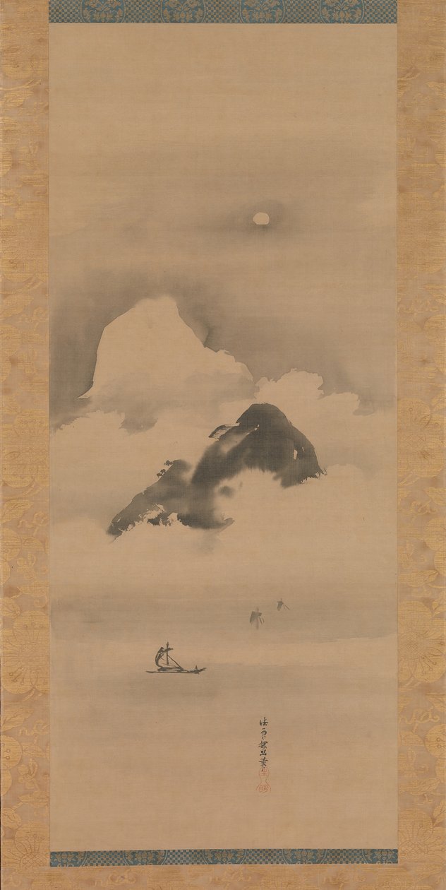 Landskab i måneskin, efter 1662. af Kanō Tan’yū