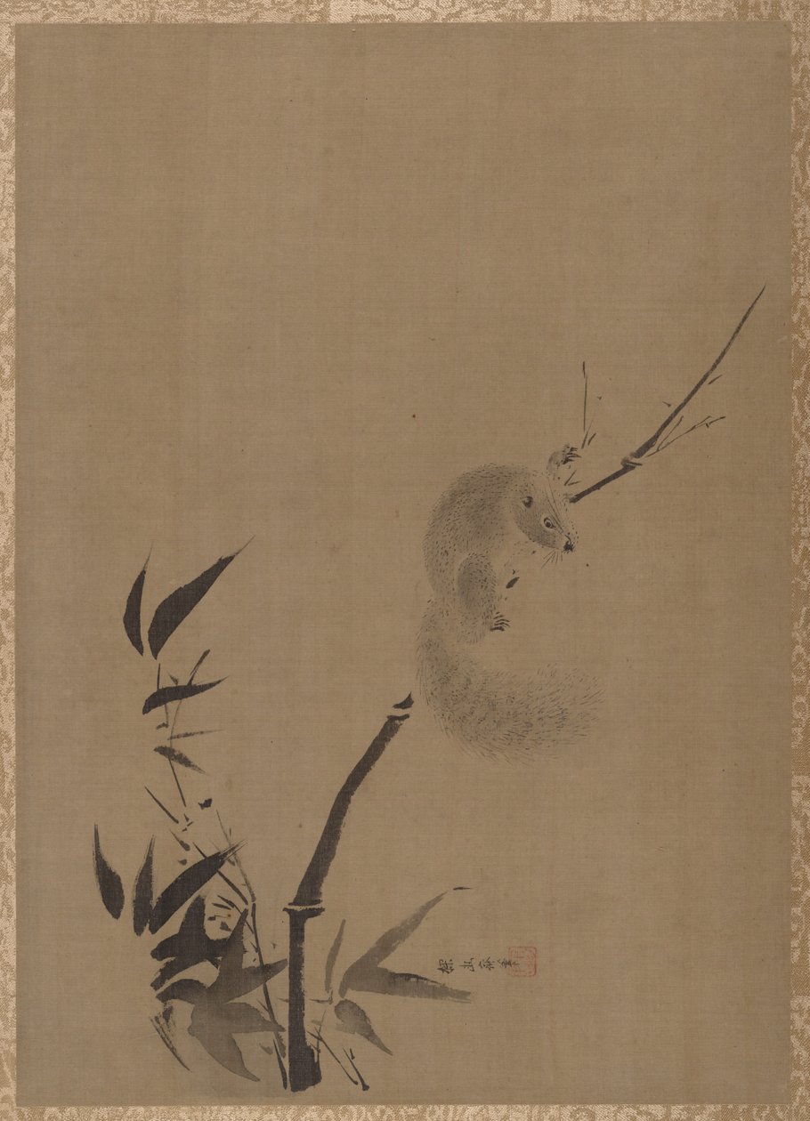Egern på bambus, ca. 1650. af Kanō Tan’yū