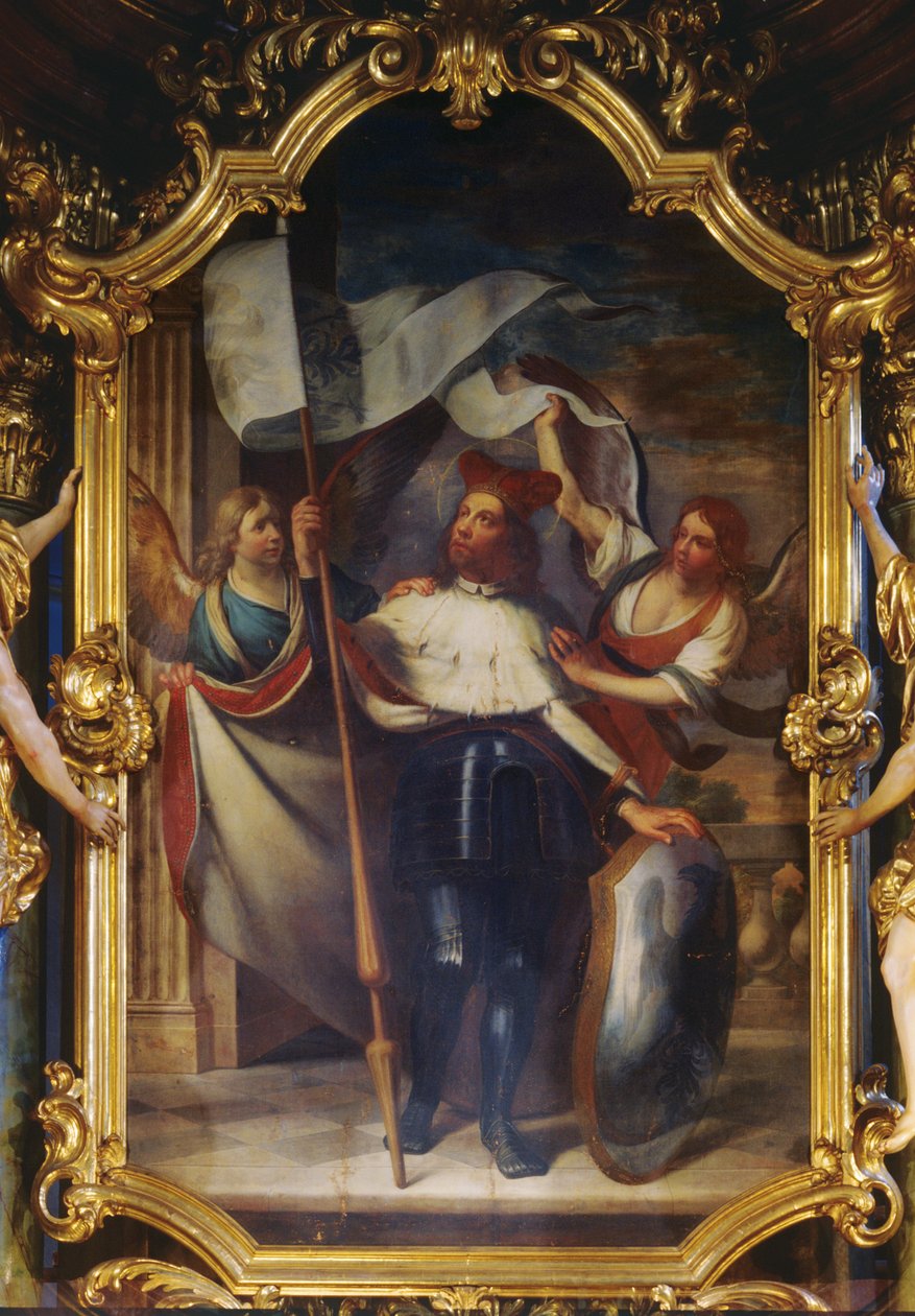 St. Wenceslas mellem to engle af Karel Škréta