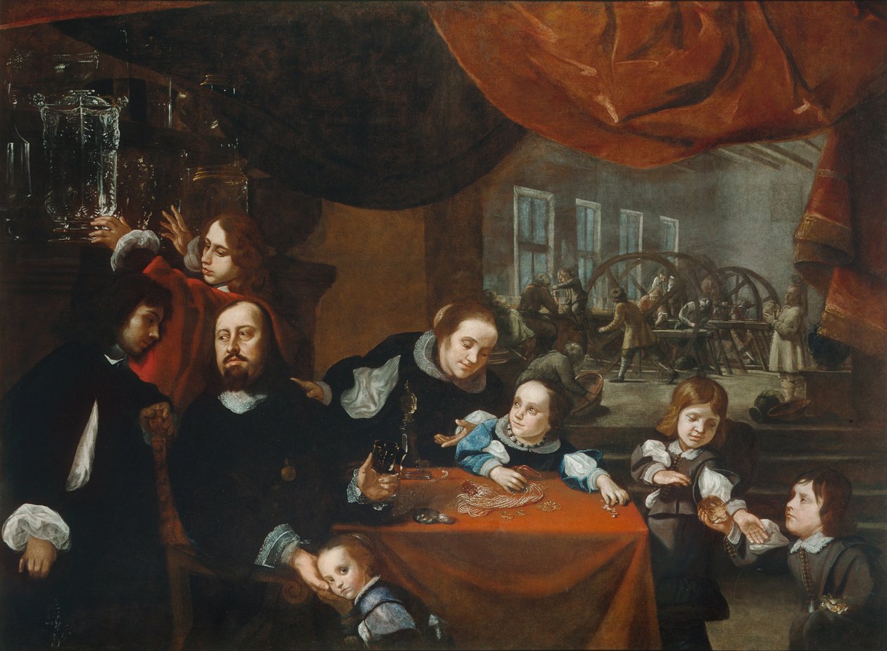 Familien til ædelstenskærer Dionysius Miseroni af Karel Škréta