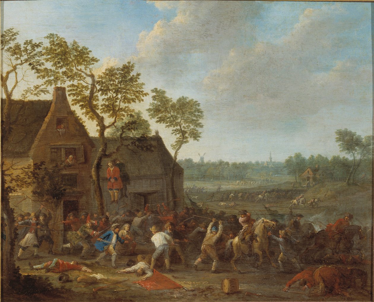 Gårdrøveri, ca. 1710. af Karel Breydel
