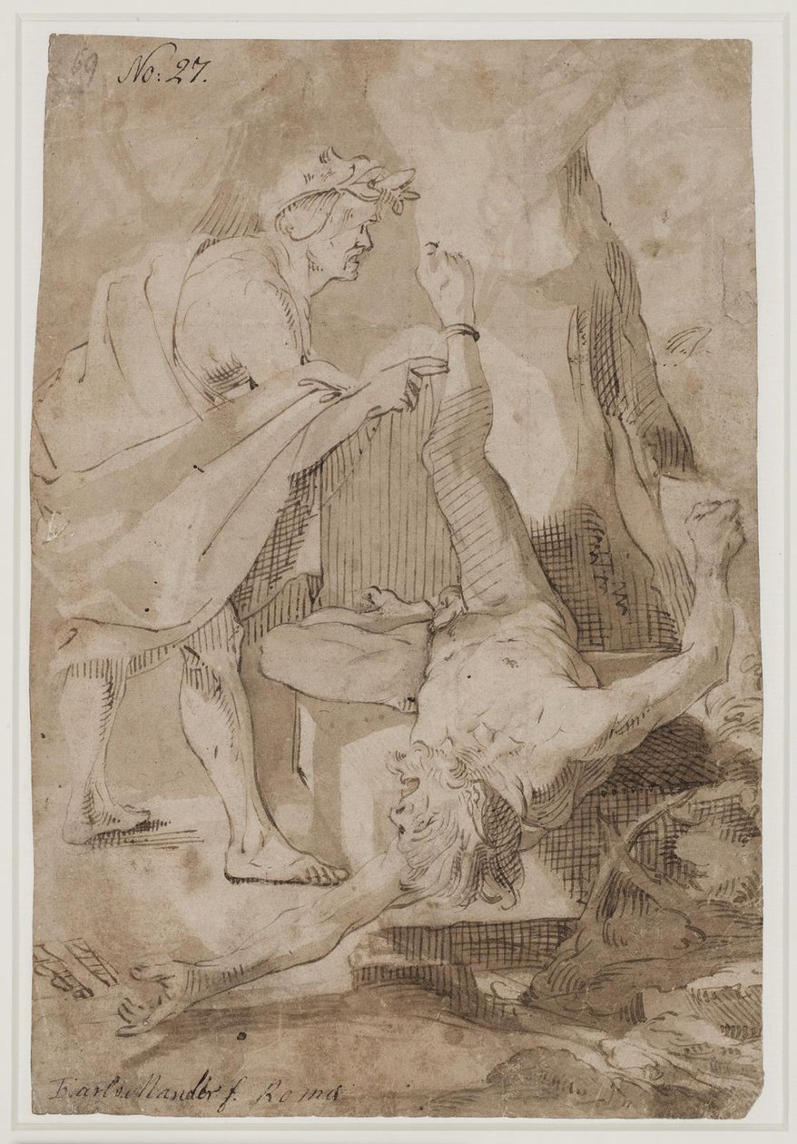 Apollon flår Marsyas af Karel van III Mander