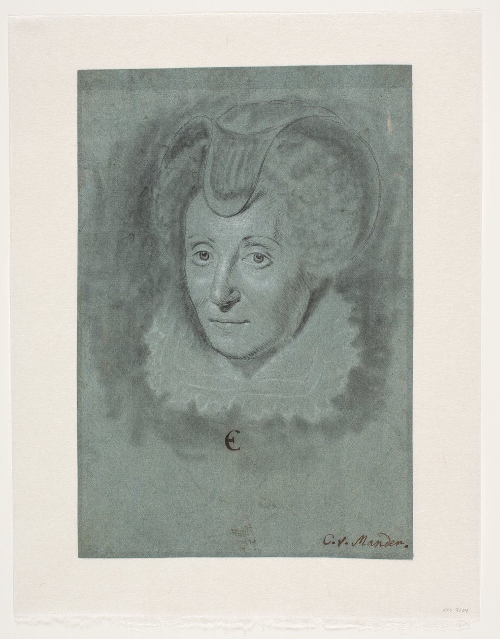 Dameportræt. Louise de Coligny. af Karel van III Mander