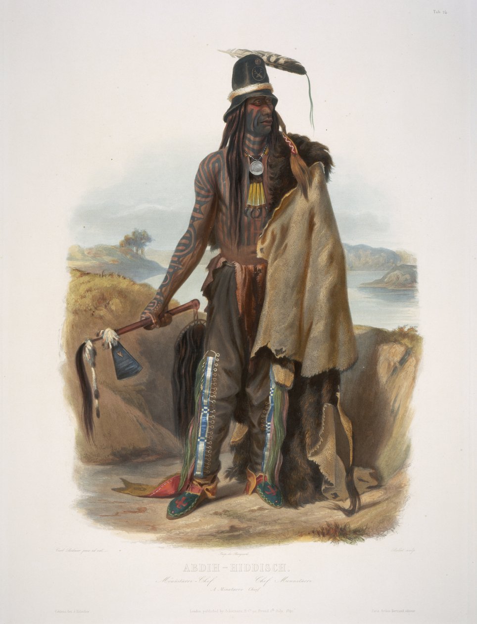 Abdih-Hiddisch. En Minatarre-høvding af Karl Bodmer