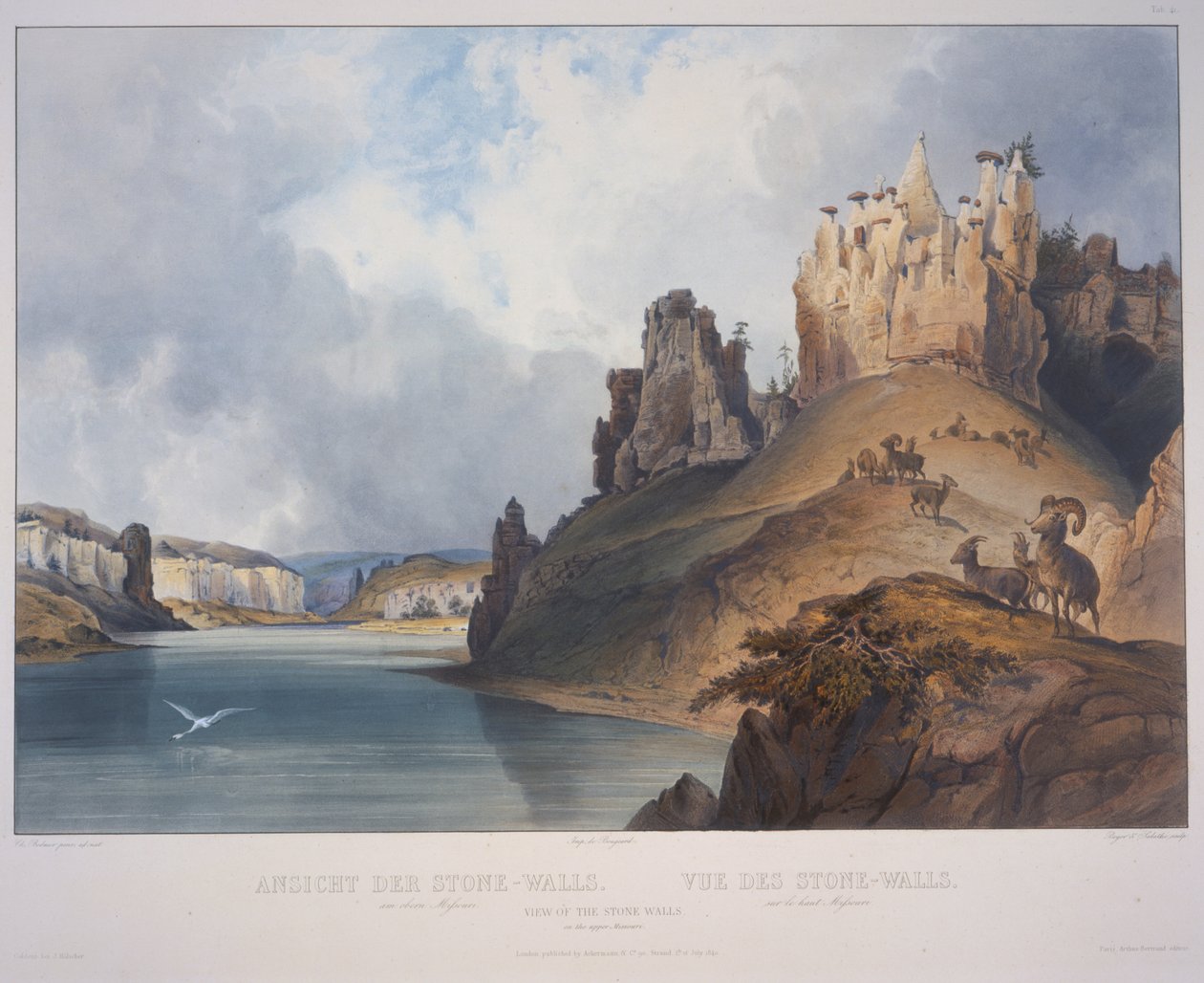 Udsigt over stenmurene af Karl Bodmer