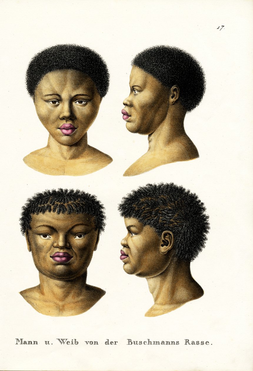 Bushmen, 1824 af Karl Joseph Brodtmann