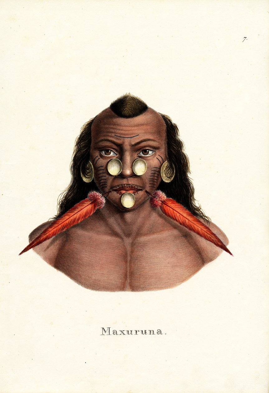 Peruviansk indianer, 1824 af Karl Joseph Brodtmann
