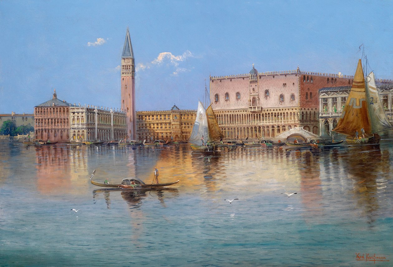 Match fra Venedig, Acqua Alta på Piazza San Marco af Karl Kaufmann
