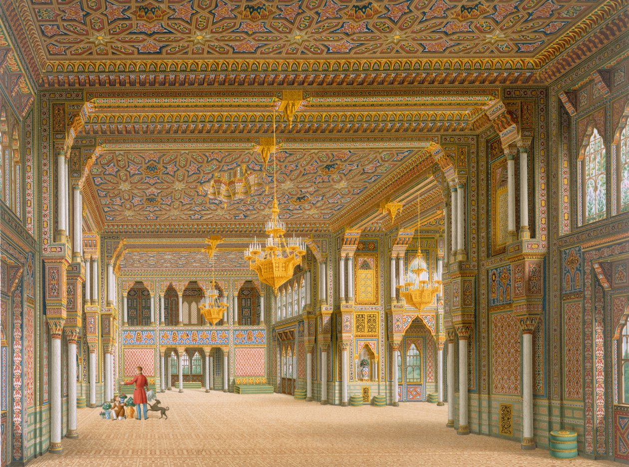 Design til Wilhelmas interiør, 1837 af Karl Ludwig Wilhelm Zanth