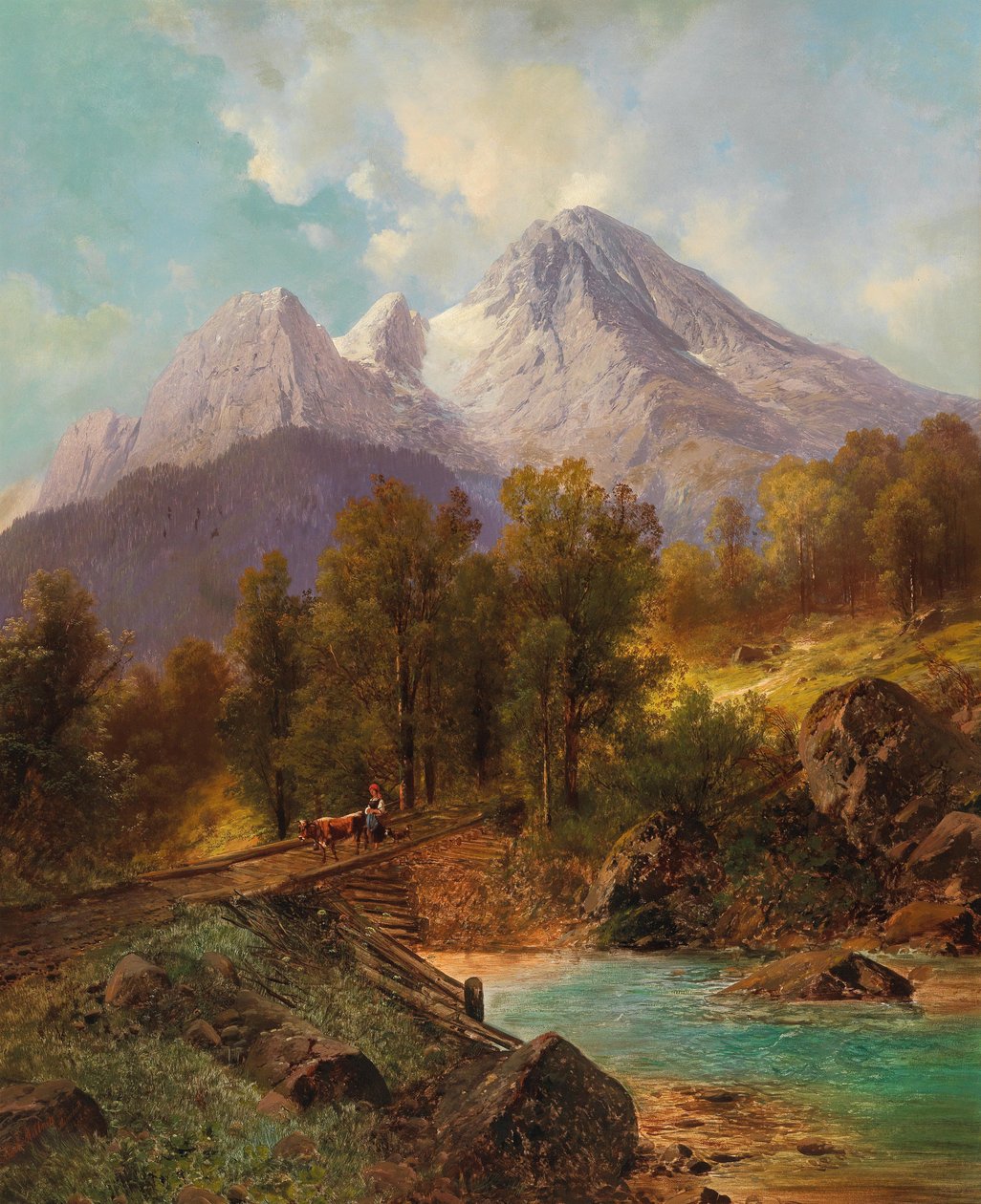 Watzmann nær Berchtesgaden af Karl Millner