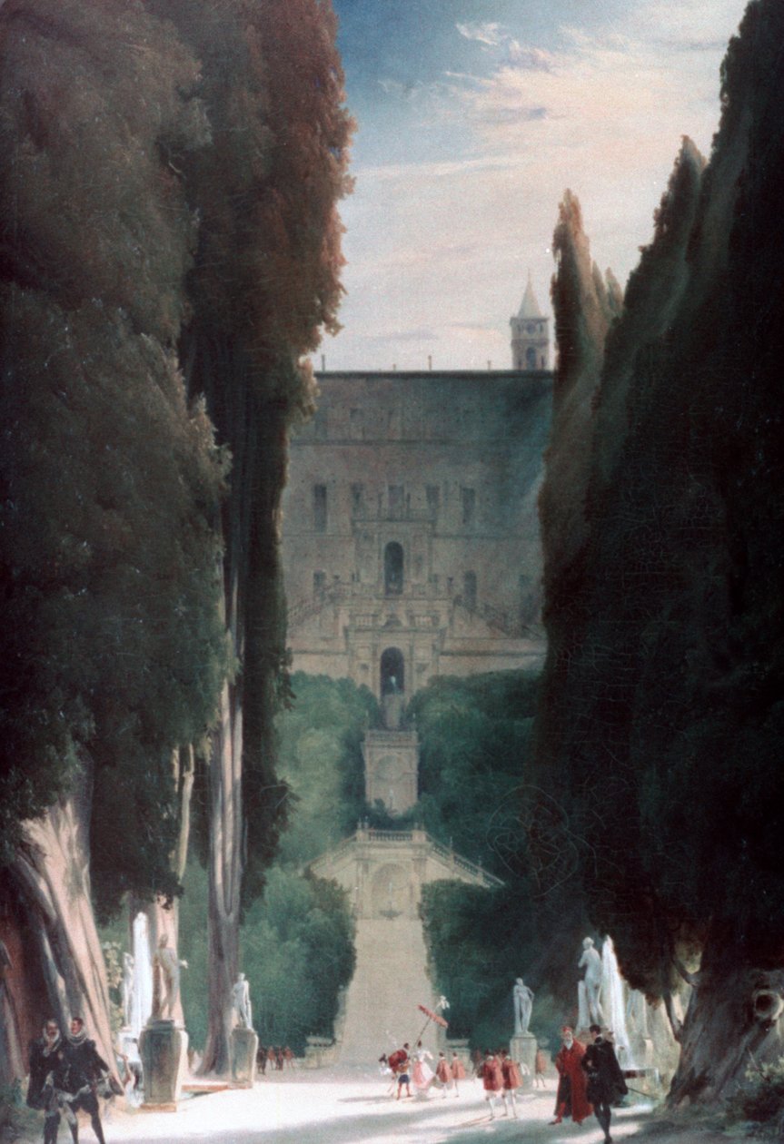 Villa dEstes have, 1830 af Carl Blechen