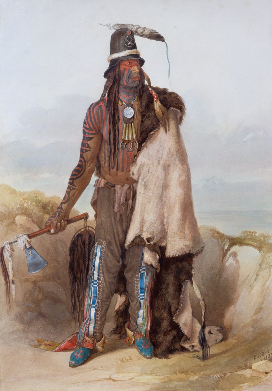 Abdih-Hiddisch, Minatarre-høvdingen af Karl Bodmer