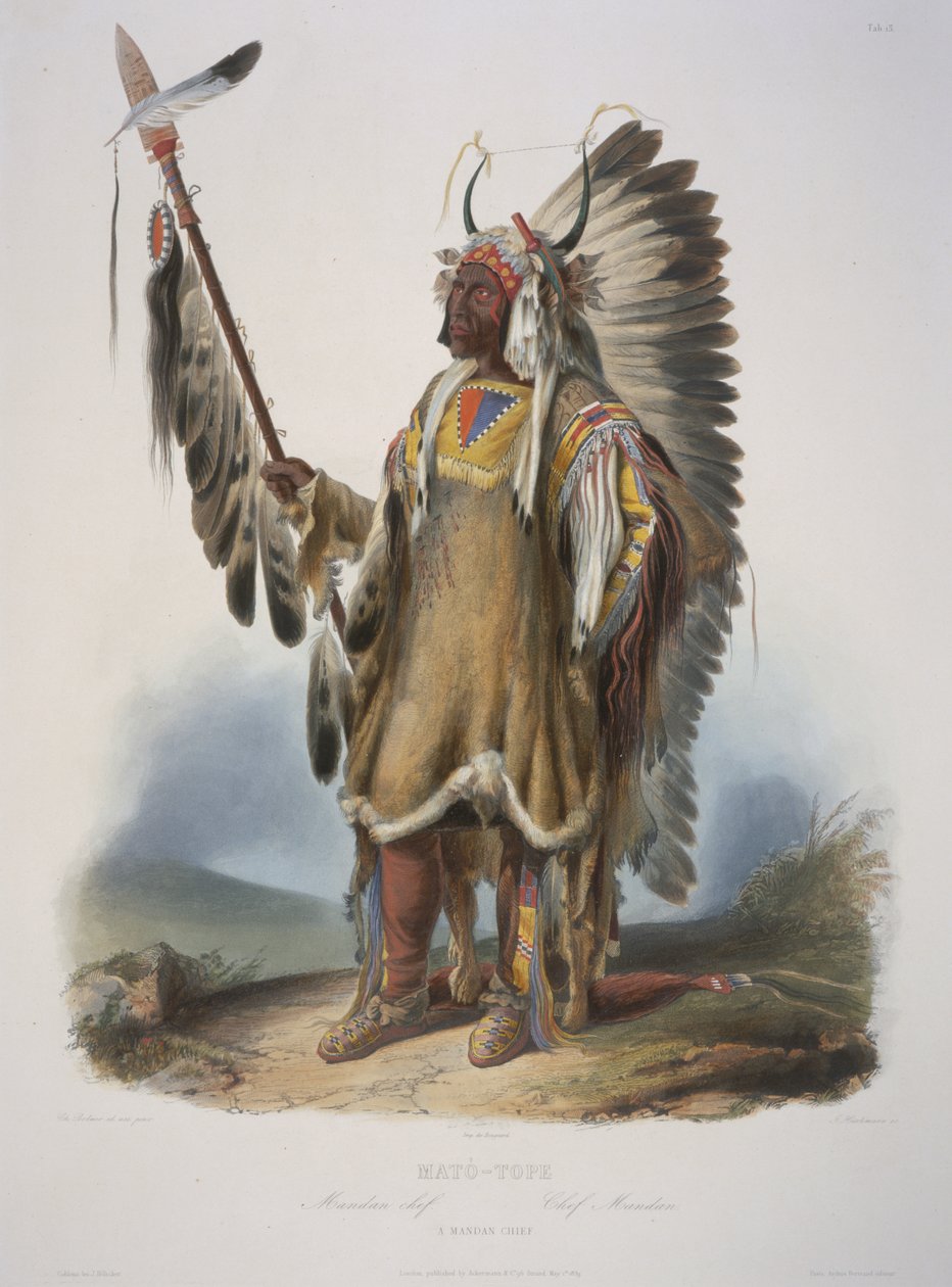 Mato-Tope, en Mandan-høvding af Karl Bodmer