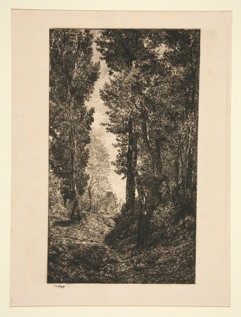 Stigende vej i Auvers af Karl Daubigny