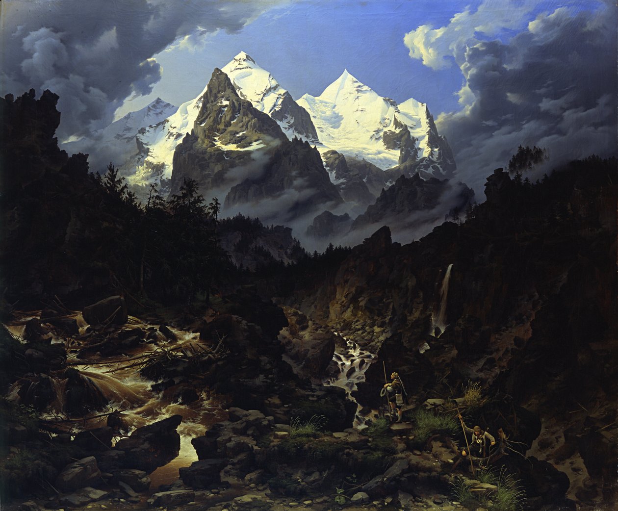 Wetterhornet, 1830. af Karl Eduard Biermann