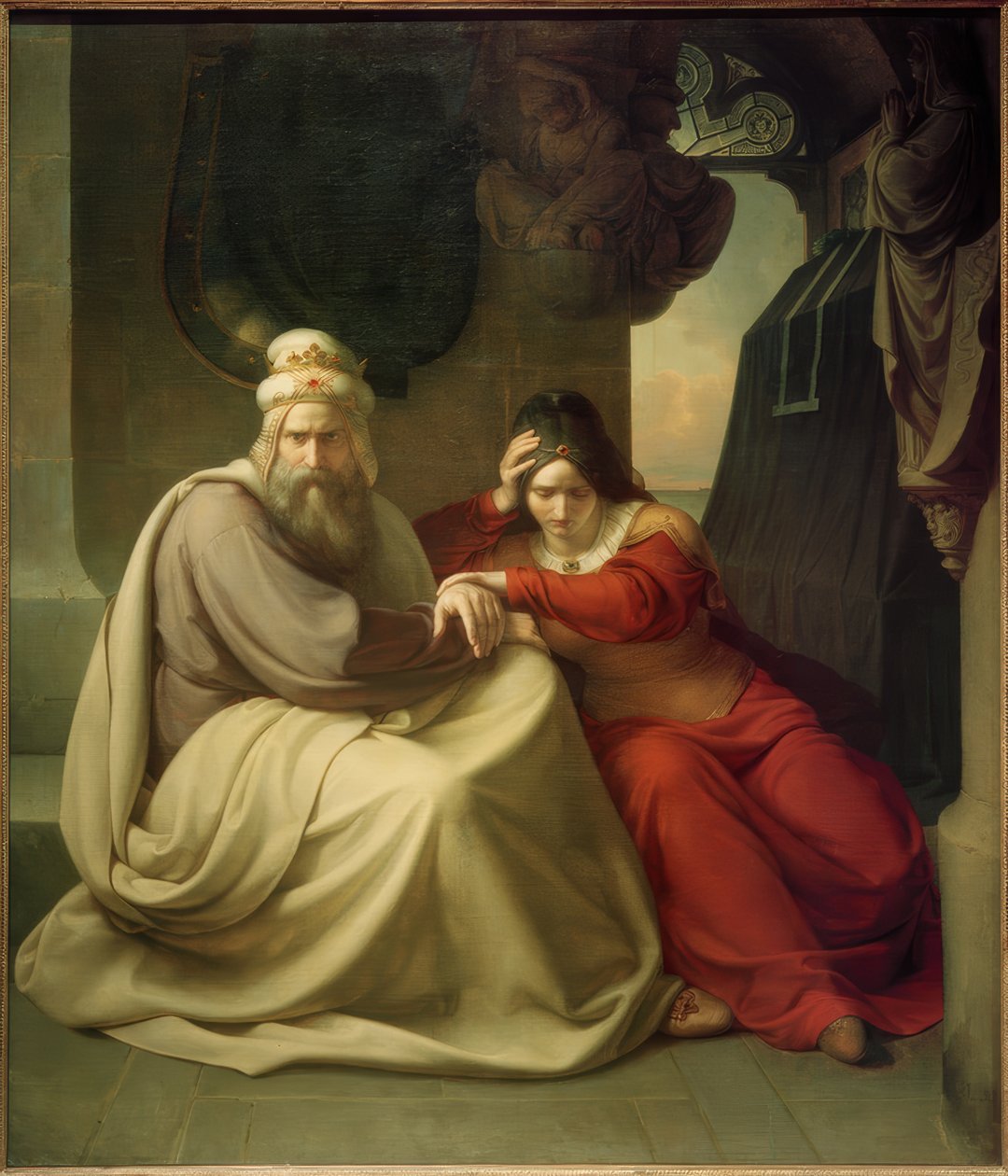 K.F. Lessing, Det sørgende kongepar af Carl Friedrich Lessing