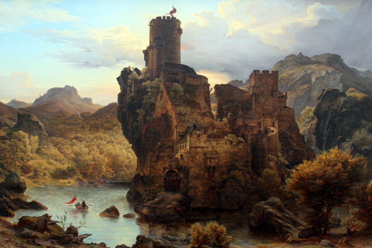 Ridderborg - klippeborg af Carl Friedrich Lessing