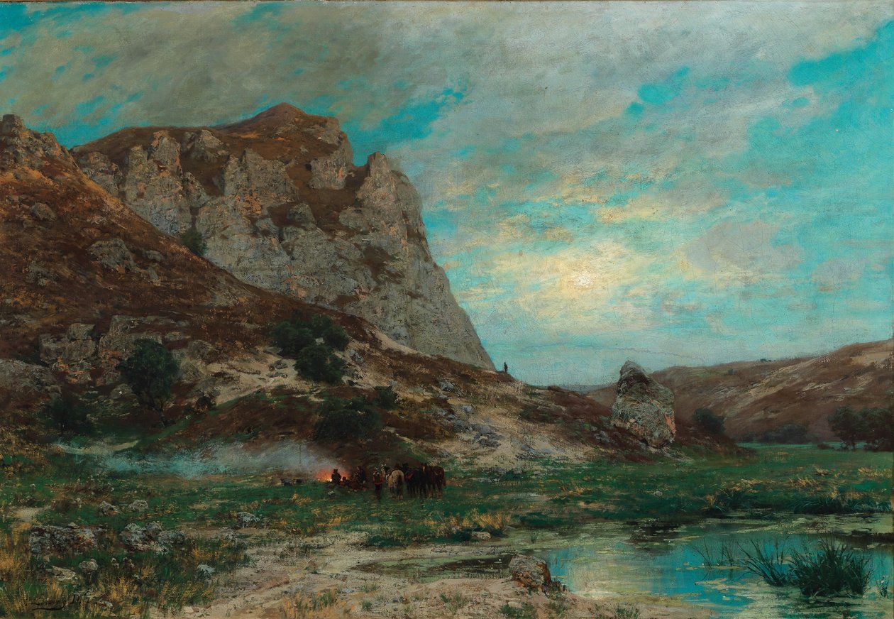 Soldater i hvile af Carl Friedrich Lessing
