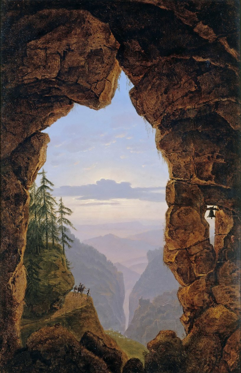 Gate in the Rocks, 1818.dani af Karl Friedrich Schinkel